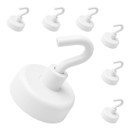 Master Magnetics Magnetic Hook Set, 14 lb Pull, 7-Pack (MHHH14X7)