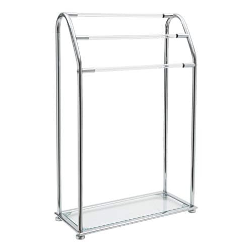 Organize It All Freestanding 3-Bar Towel Rack with Shelf (62443W-1)