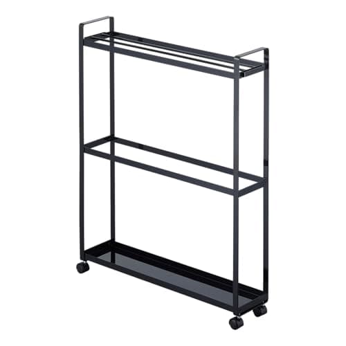 Yamazaki Home Tower Towel Rack and Bath Cart, 33 in (black)