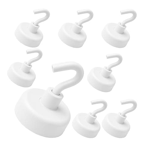 Master Magnetics Magnetic Hook Set, 9 lb Pull, 8-Pack (MHHH9X8)