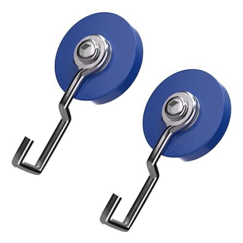 Master Magnetics Ceramic Reversible Magnetic Hooks, 25 lb Pull, 2-Pack (MHHH25HOOKX2)