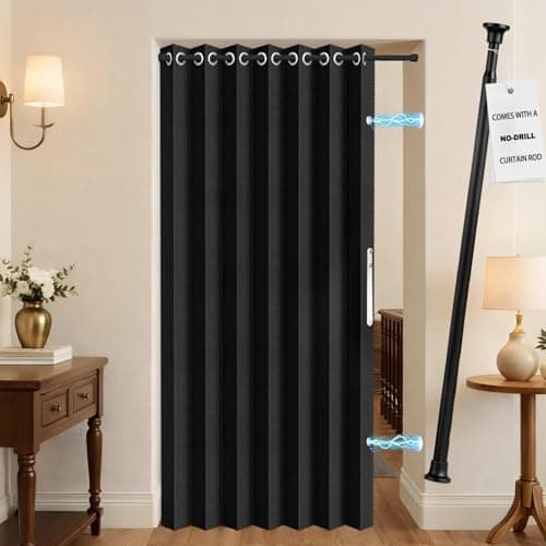 gonnrly Magnetic Closet Door Curtain, 45 x 80 in