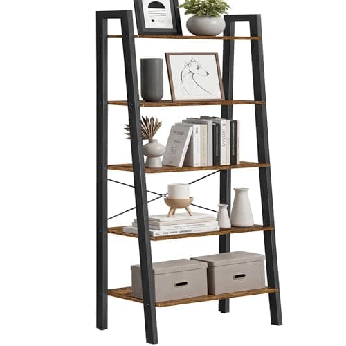 VASAGLE Leaning Ladder Shelf, 5-Tier (ULLS46BX)