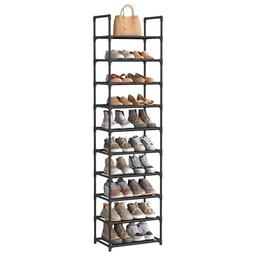 SONGMICS 10-Tier Shoe Rack, 17.7 in Wide (LSH010B02)