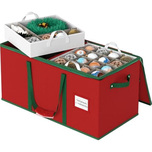 Simple Houseware 128 Christmas Ornament Storage Box