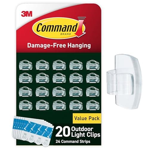 Command Outdoor Light Clips, 20 Clips (AW017)