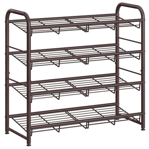 SONGMICS 4-Tier Stackable Metal Shoe Rack (ULMR067A01)