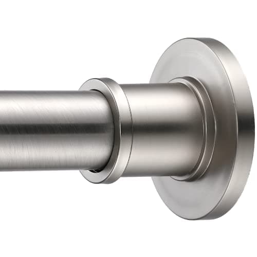 BRIOFOX Industrial Shower Curtain Rod, 43-72 in Stainless Steel