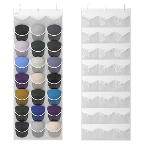 Unjumbly 24-Pocket Over-the-Door Hat Organizer