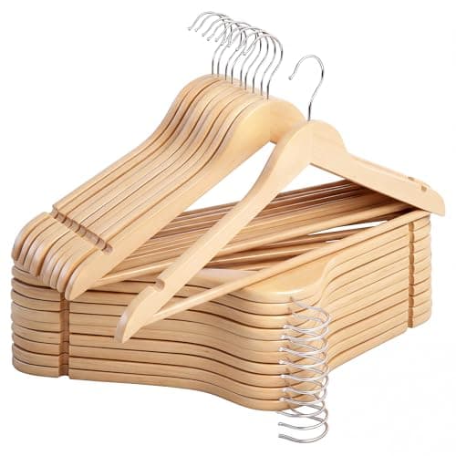 StorageWorks Wooden Coat Hangers, 20 Pack (SW2101AMQ20)