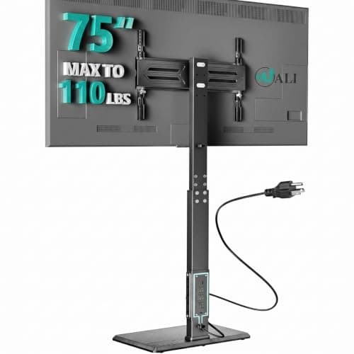 WALI Floor TV Stand with Power Outlet (TVDVD-7P)