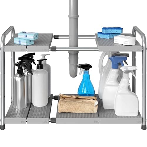 Simple Houseware Under-Sink 2-Tier Expandable Rack