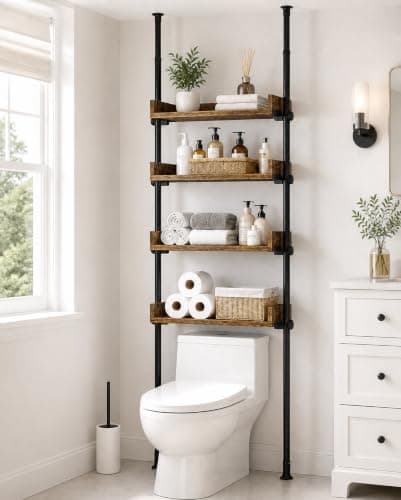 ALLZONE Tension Over-The-Toilet Storage Cabinet