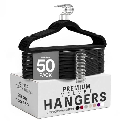 Utopia Home Velvet Hangers, 50 Pack (FBA_UH0046)