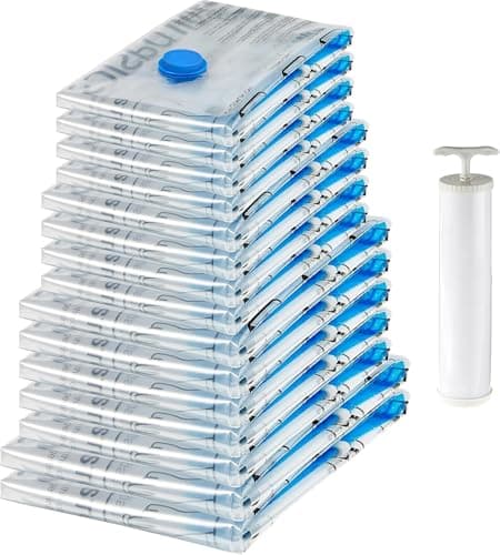 Amazon Basics Vacuum Storage Bags, Assorted 15-Pack (DC-CBM15)