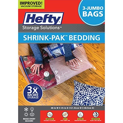Hefty Shrink-Pak Vacuum Storage Bags, 3 Jumbo