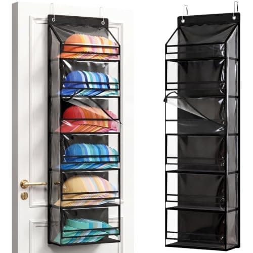 Lifewit 6-Tier Clear Over-the-Door Hat Rack (25211)