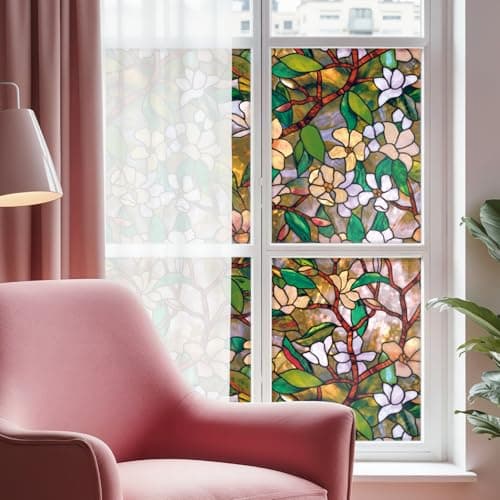 Artscape Magnolia Stained Glass Privacy Film, 24 x 36 in (01-0113)