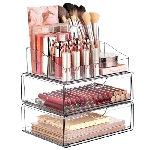 Vtopmart 3-Tier Makeup Organizer with 2 Drawers (MUVT0001AMJP)