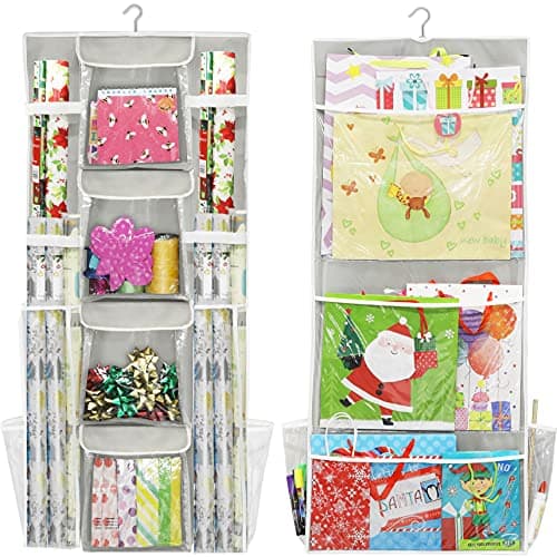 Simple Houseware Double-Sided Hanging Gift Wrap Organizer, 46 in (BO-53A-G)